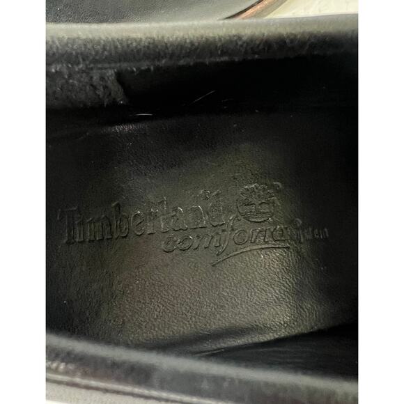Timberland Everleigh Black Leather Chunky Heel Slip On Loafer Comfort Shoes 7M - Picture 11 of 11
